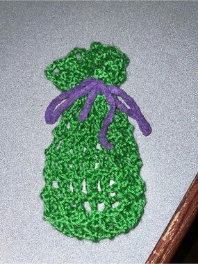 Small Drawstring Crochet Bag